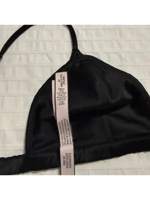Victoria's Secret Unlined Bralette Sz M Medium Black thumbnail 5