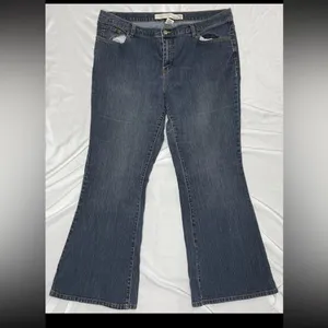 Venezia Vintage Flare Jeans Dark Wash High Rise Plus Size 20P thumbnail 2