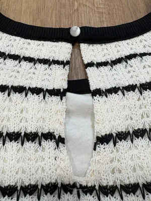 🌟 J. Crew 🌟 Sleeveless Striped Crochet Mini Dress Sz S thumbnail 9
