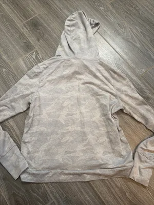Womens Vuori Lightweight light Gray Camo longsleeve Hoodie hooded top small thumbnail 6
