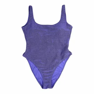 Aerie Lurex Crinkle Babewatch One Piece Swimsuit Purple Size XL thumbnail 3
