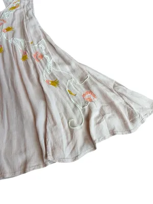 Intimately Free People Blush Pink Embroidered Boho Swing Dress X-Small Women's thumbnail 5