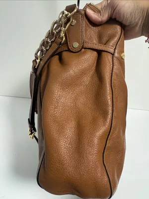Michael Kors Leather Tassel Fringe Shoulder Bag with Crossbody Strap Brown thumbnail 5