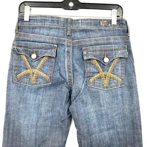 Kut from the Kloth size 4 blue jeans boot cut button tab‎ back pockets thumbnail 5