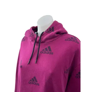 Adidas Badge of Sport Logo Long Sleeve Activewear Hoodie Sweatshirt Top Sz L/XL thumbnail 3