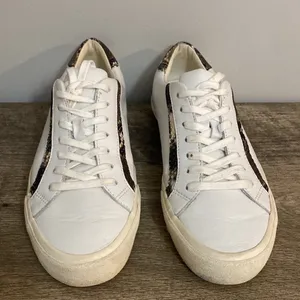 Madewell womenswhite low top leather sneakers size W-9 M-7.5 thumbnail 2