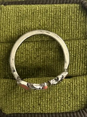 Playful Baby Elephants Stainless Steel Silver Adjustable Ring Size 6-9 NWT thumbnail 3