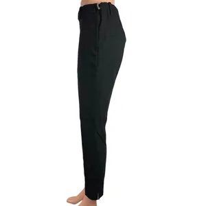 Zara Woman Black Mid Rise Side Zip Straight Leg Trouser Dress Pants Size S thumbnail 2