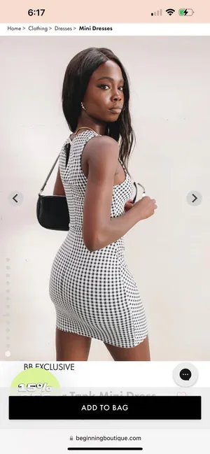 Gingham Dress Black Size 4 thumbnail 4