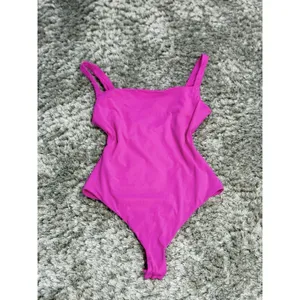 SKIMS Women’s Fits Everybody Square Neck Bodysuit Pink Thong Sleeveless Size S thumbnail 2