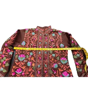 Amazing Vintage Beautiful Antique Eastern Indian KashmirI Floral Handmade Multi thumbnail 8