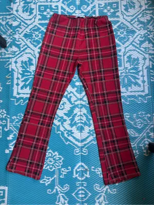 Urban Outfitters Red Plaid Ankle Pants thumbnail 3