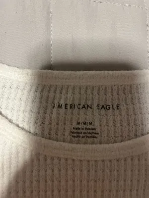 White American Eagle Waffle T Shirt thumbnail 3