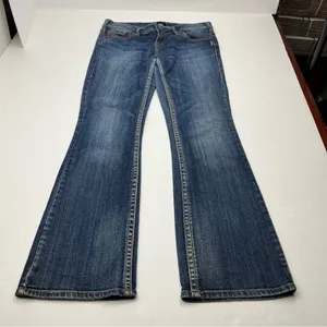Silver Jeans‎ Co. Aiko Bootcut Size 28 Waist Womens Blue Denim Jeans *FLAWED thumbnail 1