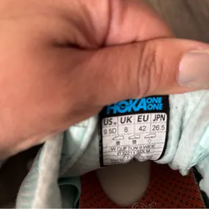 Hoka Clifton 9 running shoes women’s teal and purple 9.5 thumbnail 8