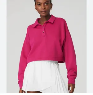 Alo polo club Henley pullover magenta pink size small thumbnail 4