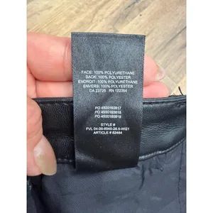 Wilfred Women's Size 0 Black Faux Leather High Rise Straight Leg Pants thumbnail 6