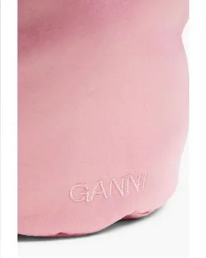 GANNI Pink Scrunchie Occasion Knot Top Handle Tote Bag Shoulder Drawstring Purse thumbnail 4