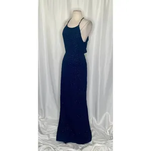 NWT! Calypso St. Barth HOSS INTROPIA Midnight Navy Blue Embellished Dress 36 / 4 thumbnail 5