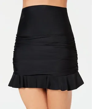 River Island Black Ruffled Swim Skirt Women's Size 10 thumbnail 1