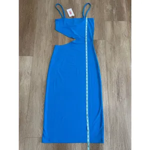 Solid and Striped Cameron Cut Out Midi Dress Blue Size Small MSRP $228 thumbnail 8