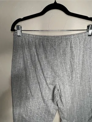 Lauren Ralph Lauren Essentials Bingham Knits Gray White Striped Capri Pajama Set thumbnail 14