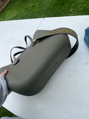 O bag Matte Olive Tote with Removable Teal Insert Green thumbnail 5