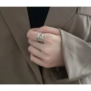 Boutique NEW Unisex Handmade‎ 925 Sterling Silver Knot Band Ring, Adjustable thumbnail 7
