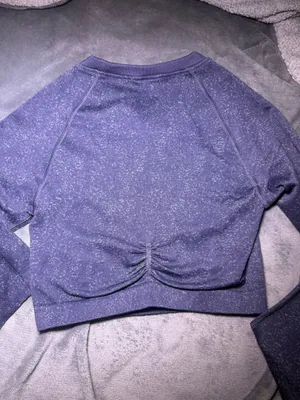 Gymshark Purple Adapt Fleck Seamless Long Sleeve Crop Top thumbnail 5