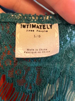 Free People Intimately Peekaboo Scalloped Crochet Lace Dress sz L thumbnail 3