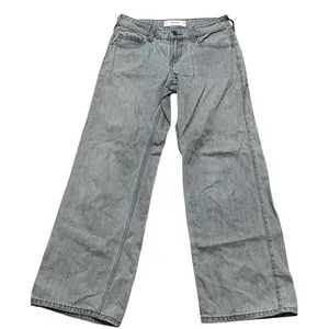 Hollister Jeans Womens Size 5 Gray Wash Low Rise Wide Leg Y2K 5-Pocket thumbnail 1
