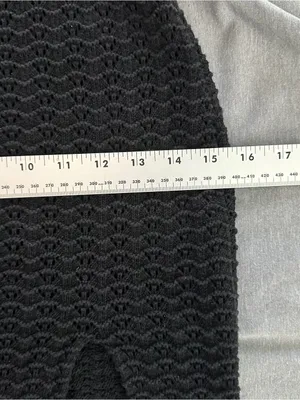 Aritzia Wilfred Black Crochet Knit Halter Midi Dress Size Small 100% Cotton thumbnail 7