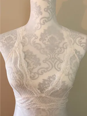 Free People | FP‎ Intimately Midweek Polka Dot Ivory Bralette Sz M thumbnail 4