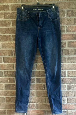 Old Navy Rockstar Women's Dark Blue Jeans 6 Long thumbnail 1