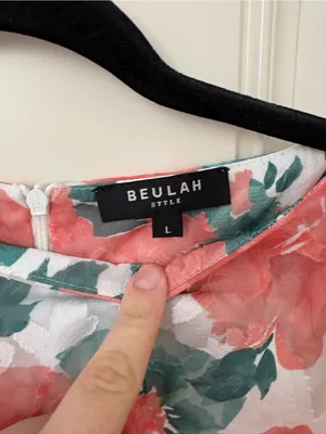 Beulah Style Floral Puff Sleeve Dress Size Large thumbnail 4