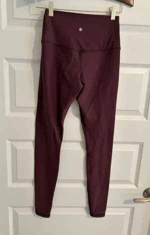 CRZ Yoga Fleece Lined Leggings Burgundy Purple Size XS thumbnail 6