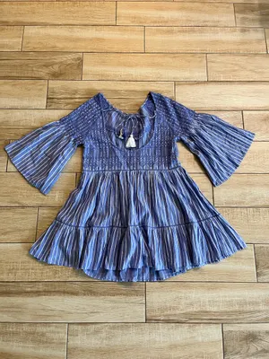 Womens Free People Blue Mini Stripe Dress - XS thumbnail 5