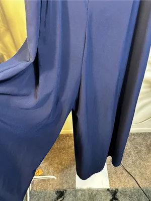 X256. Everly- Navy Wide-Leg Jumpsuit with Gold Buttons thumbnail 5