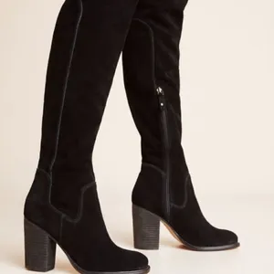 Kelsi Dagger OTK Logan Black Suede Anthropologie Chunky Soles Size 6.5. ‎ B87 thumbnail 1