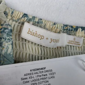 Bishop + Young NWT Aeries Halter Dress Lagos Print Floral Cotton Maxi Small thumbnail 5