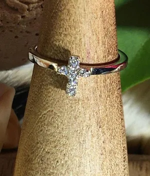Cross Sterling Silver Toe Ring Midi Ring thumbnail 4