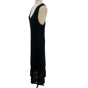 J. Crew Limited Edition Crochet‎ Maxi Sweater Dress Black Size Large thumbnail 7