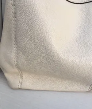 Coach Lexy Floral Pebble Leather Chain Shoulder Bag Purse Cream Flowers Large thumbnail 10