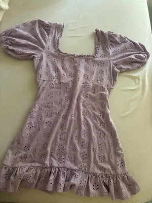 ASOS Purple eyelet dress thumbnail 2