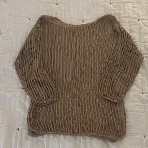 Brown Knit Cover Up Sweater Size M thumbnail 1