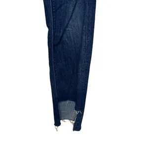 Mother Women's Jeans The Runaway Skinny‎ Leg Raw Hem Dark Wash Denim Blue 30X30 thumbnail 2