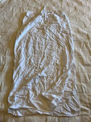 Long While Skirt with Slit thumbnail 4