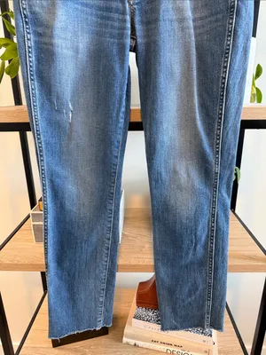 J. Crew Mid-Rise Vintage Slim Straight Raw Hem Ankle Jeans, 27 thumbnail 3