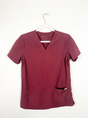 Figs FULL SET Burgundy Casma Scrub Top Kade Straight-Leg Scrub Pant FionLite thumbnail 7