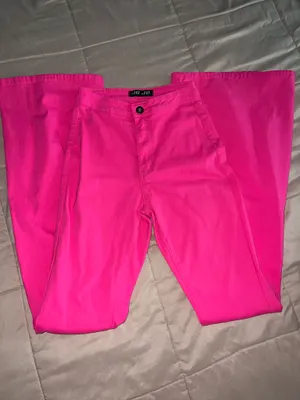 Boutique Hot Pink Flare Jeans thumbnail 2
